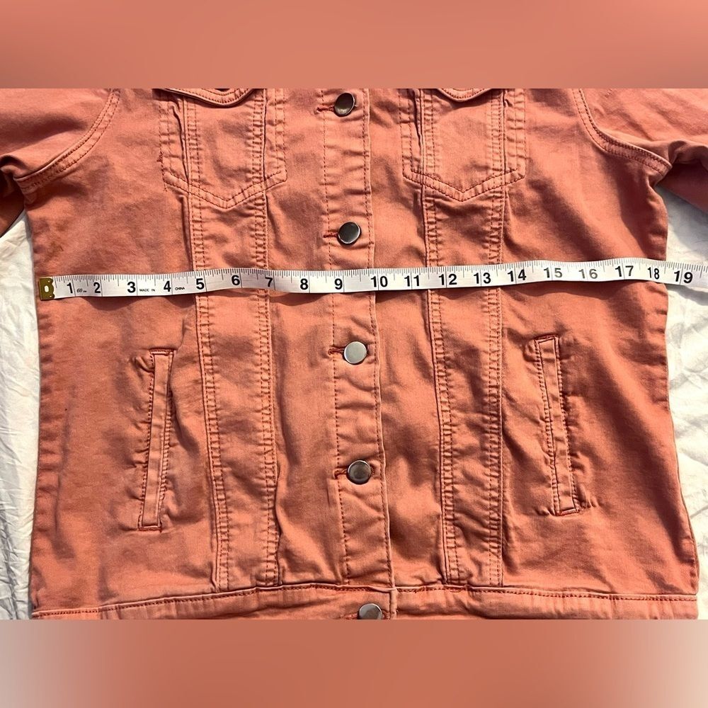 Coco+Carmen Women's Pink Tone Cotton Blend Button Up Jacket w Pockets Size S/M - Picture 8 of 15